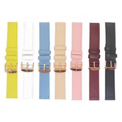 China Brand Leather Classic Minimal Colorful Oily Skin High Quantity Genuine Leather Watch Strap for sale