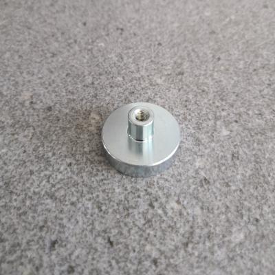 China Industrial Strong Magnet D25 Ndfeb Pot Magnets With Threaded Female for sale