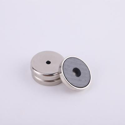 China Ferrite RB40 Diameter 35.6mm Diameter 35.6mm Magnet Round Round Base Hard Magnets Flat Pot Magnets for sale