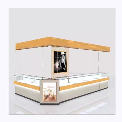 China High End Plated Watch Showcase For Shop Fixture, Watch Shop Fixture Showcase, Glass Counter For Watch Shop for sale