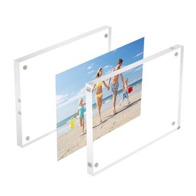 China Modern High End Acrylic Customized Display Stand Photo Frame With Magnets for sale