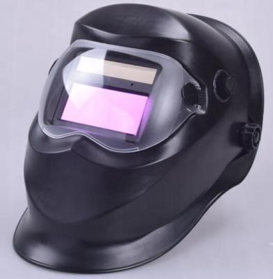 China CAT CE EN379 Solar Cell Power Auto Darkening Welding Helmet With Big Sight KM-1500 for sale