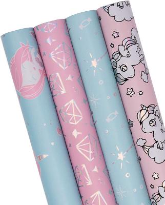 中国 Custom Printed Wrapping Paper Roll Gift Wrapping Paper Manufacturer Roll wrapping paper with Colorful Foil 販売のため