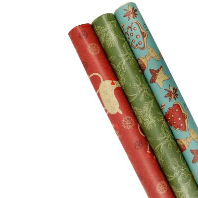 China Vintage Prints Custom Printed Wrapping Paper Roll Gift Wrapping Paper Manufacturer Roll wrapping paper à venda