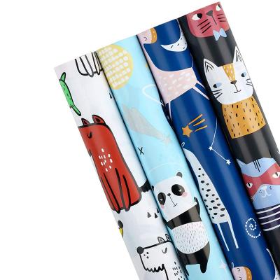 중국 Custom Printed Wrapping Paper Roll Colorful Tissue Paper Gift Wrapping Paper Manufacturer for Baby Showers 판매용