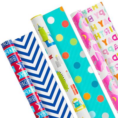 Китай Colorful Kid Birthday Custom Printed Wrapping Paper Roll Gift Wrapping Paper Manufacturer Roll wrapping paper продается