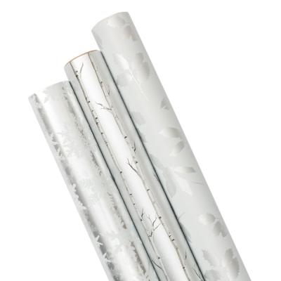 Cina Silver Woodland Custom Printed Wrapping Paper Roll Gift Wrapping Paper Manufacturer Roll wrapping paper in vendita