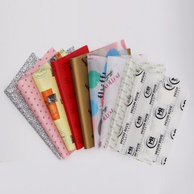 China Hot Sale Custom 17gsm Logo clothes paper Printed Gift Tissue Wrapping Paper For Factory Price tissue paper Te koop