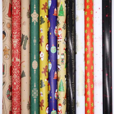 China Christmas Packaging Rolling Paper Brown Kraft Paper Roll Creative Custom Gift Wrapping Paper Roll zu verkaufen