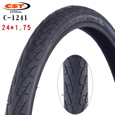 China 24x1.75 Mountain Bikes CST C1241 Bicycle Tire 24inch Steel Wire Bicycle Parts MTB Double Mountain Bike Rubber Tire for sale