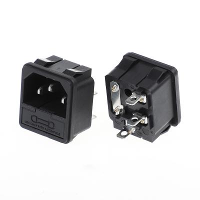 China 250v 10a AC Plug 3 Pins Plug Black Connector AC-007 for sale