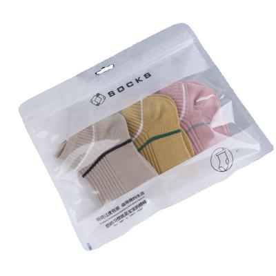 China 100pcs/bag New Clear Frosted Plastic Socks Packed Goods Multiple Packing Bone Sealing Tape Of Impact Resistance for sale