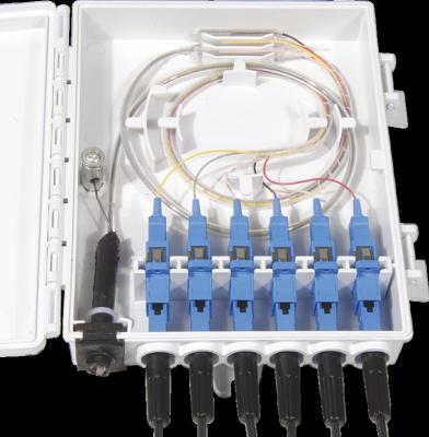 China FTTx [Grandway ODN] Installation Cores FTTH 6 Indoor and Outdoor Fiber Optic Terminal Box FTB F2H-FTB-6-A for sale