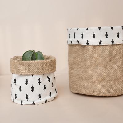 China Plants set 2021 new Nordic style creative burlap flower pots and planters cover for sale