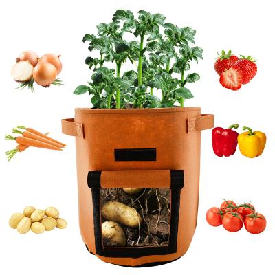 China Pastoral Custom Potato Grow Bags Tomato Plant Bag Garden Planter Vegetable Container for sale