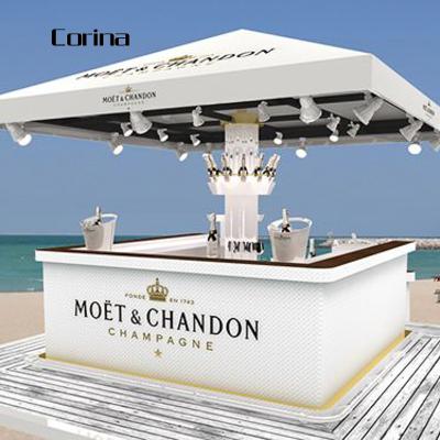 China Common Seamless Modern White Acrylic Material Outdoor Cafe Restaurant Bar Counter for sale