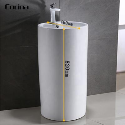 China Corina China Wash Hand Basin Modern Artificial Stone Stand Price for sale