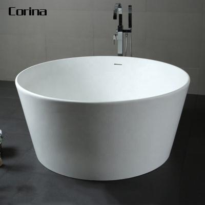 China Free Sample Hotel Apartment Project Acrylic Solid Exterior Corner Around Freestanding Adult Bathtub for sale