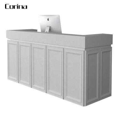 China (Size) Top End Adjustable Salon Reception Counter Easy To Fix Hardware Reception For Beauty Salon for sale