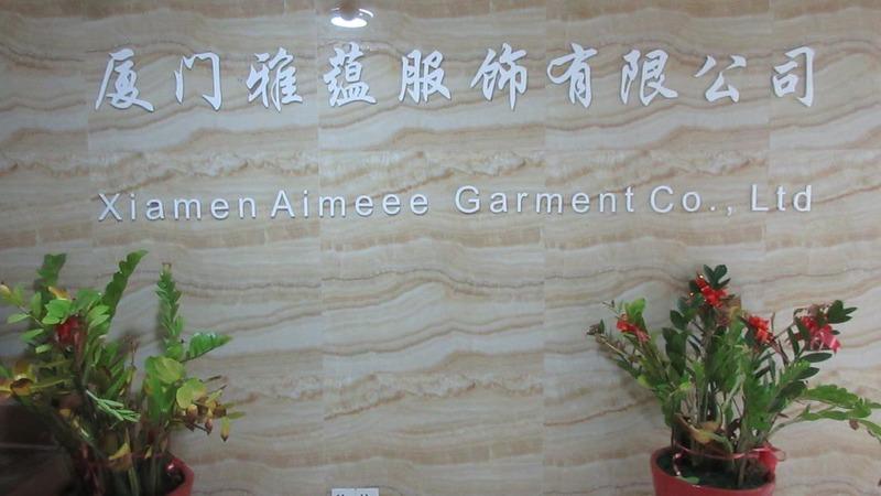 Verified China supplier - Xiamen Aimeee Garment Co., Ltd.