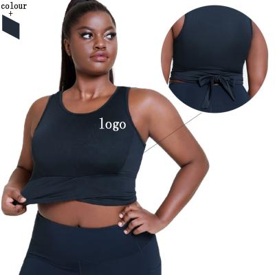 China Gym Wear Antibacterial Workout Clothes High Quality Yoga Tops Plus Size Sports Bras For Women Fitness for sale