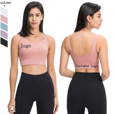 China Fitness And Yoga Wear Antibacterial Workout Clothes U-collar Gym Culture Sports Bra Top High Impact Women for sale