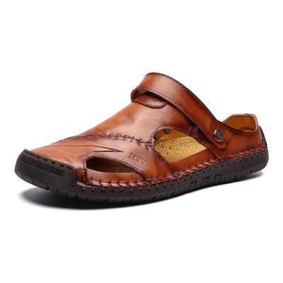 China Summer Flat Warm Classic Men's Sandals Genuine Leather Soft Breathable Shoes Beach Roman Sandals Men's Bohemia Slippers Sandals for sale