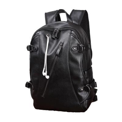 China With USB 2023 new leather backpack men's fashion whip Korean fashion men's backpack school bag leisure travel computer bag for sale