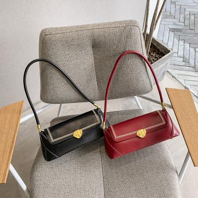 China Graceful Red PU Leather Female Handbags Ladies Mini Summer Shoulder Bags Bright Waterproof Fashion for sale