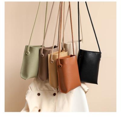 China Factory Sale 2022 Style New Korean Simple Pure Color Summer Women Cell Phone Eco - Friendly And Fashion Daily Cross - Body Shoulder Bags Custom Design for sale