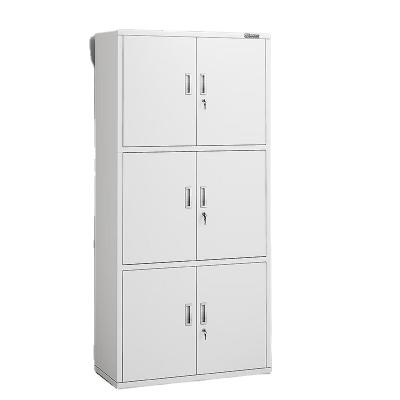 China Factory Supply Adjustable Storage Cabinet Brown Three Sections Steel Metal File Cabinet for sale