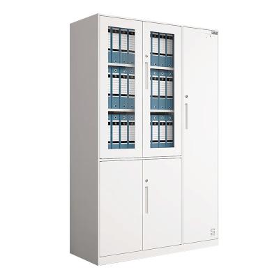 China Adjustable Steel Storage Office Cabinet White Metal Five Doors Locable File Cabinet (Height) for sale