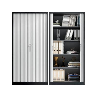 China Factory 1850H (Height)Adjustable Metal Roll Up Door White Steel Black Mix Storage Filing Cabinet for sale