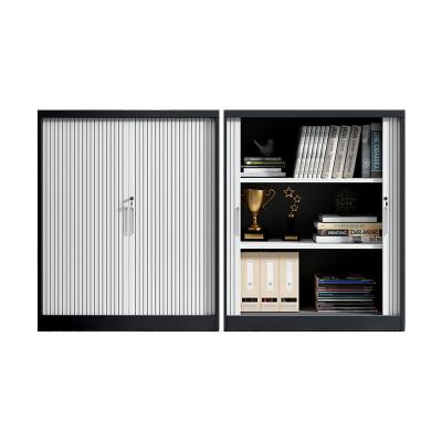 China Factory 1090H (Height)Adjustable Metal Roll Up Door White Steel Black Mix Storage Filing Cabinet for sale