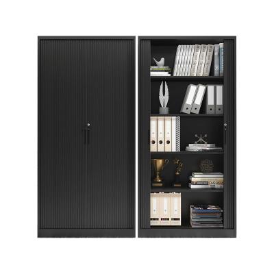 China Factory 1850H (Height) Adjustable Metal Roll Up Door Black Steel Storage Filing Cabinet for sale