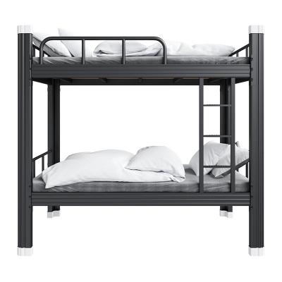 China (Height) Adjustable Steel Bed 900mm Staff Dorm Double Deck Single Wide Bed For Adults And Students Double Layer Steel Bed for sale