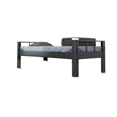 China Adjustable Single Bed 900mm Wide Staff Dormitory (Hight) Steel Deck Bed For Adults And Students Single Layer Steel Bed for sale