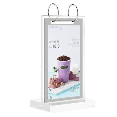 China A4 A5 A6 A4 A5 A6 Acrylic Clear Sign Holder Leaflet Display Holders Price Card Display Racks Menu Table Paging Racks for sale