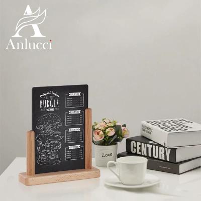 China Repeated Use (DIY) High Quality Removable Double Sided Menu Frame Advertising Table Board for sale