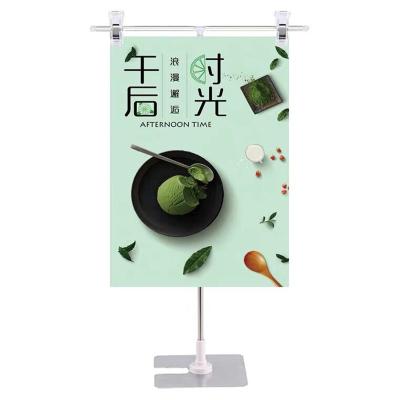 China For Stainless Steel Display Stand Banner Sign Table Stand of Display Supermarket POP Clip Advertising Poster Wallpaper Hanger with Clips for sale