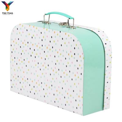 China Recycled Materials Wholesale Custom Luxury Candle Boxes Suitcase Gift Box For Kids, Toys Box Packaging, Jewelry Packaging Box Suitcase Shape Box for sale