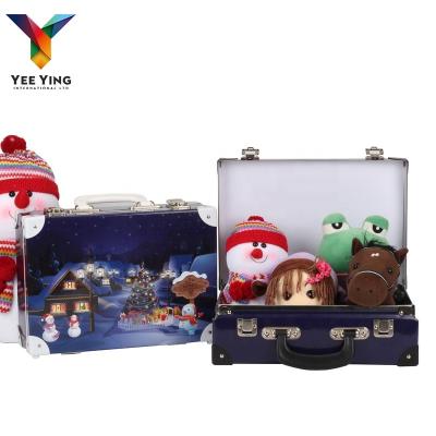 China Dongguan Handmade Christmas Gift For Kids Cardboard Suitcase Christmas Decoration Gift Cardboard Suitcase With Handle for sale