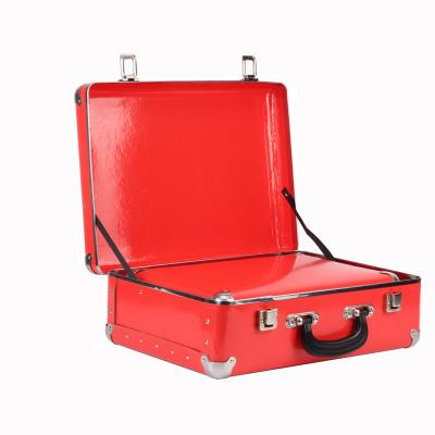 China Large Handmade Suitcase Gift Box Custom Baby Suitcases Cardboard Strap Metal Paper Suitcase Large Suitcase for sale