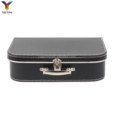 China Vintage Black Custom Craft Gift Boxes Small Recycled Decorative Gift Materials Cardboard Suitcases for sale