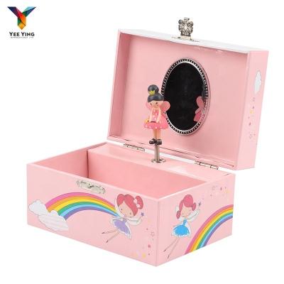 China Wholesale Custom Square Repurposed Materials Ballerina Music Boxes Mechanism Princess Musical Jewelry Box Music Box for sale