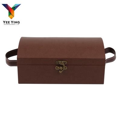 China High quality handmade morocco paper brown suitcase bespoke design kids gift packing suitcase for sale