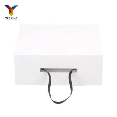 China Small Logo Paper Cardboard Packaging Handmade White Custom Basket Box Luxury Foldable Paper Gift Box for sale