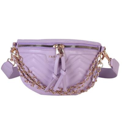 China Wholesale Fashion Small Textured Textured Chain Shoulder Bag Soft Leather Women's Single Waist Bag for sale