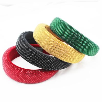 China New elegant European and American style temperament all-match sponge sequin hair band for sale