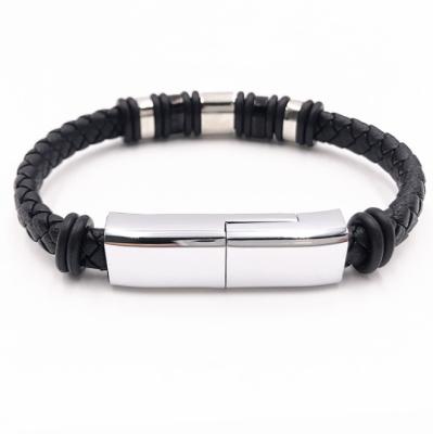 China 2022 Vintage Multifunctional Wristband Portable USB Charging Wire Bracelet for sale